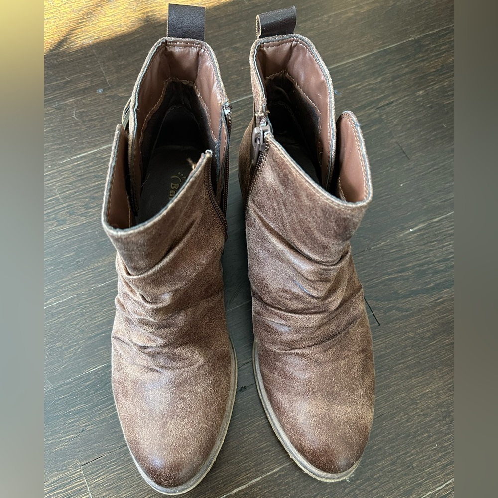 Brown booties